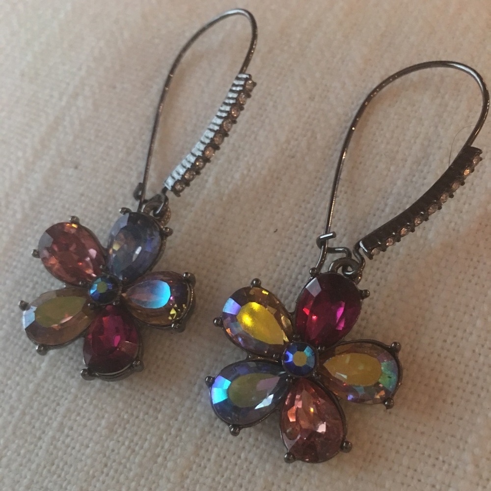 Colorful Rhinestone Drop Earrings!